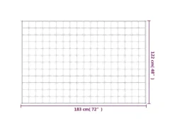 vidaXL Gewichtsdecke Grau 122x183 cm 9 kg Stoff Modell 1* Überwürfe|Bettwäsche