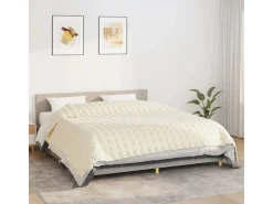 vidaXL Gewichtsdecke Hellcreme 235x290 cm 15 kg Stoff Modell 1