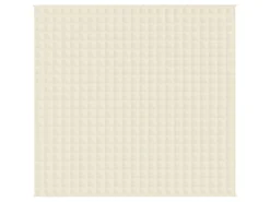 vidaXL Gewichtsdecke Hellcreme 220x240 cm 11 kg Stoff Modell 1