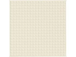vidaXL Gewichtsdecke Hellcreme 200x200 cm 9 kg Stoff Modell 1