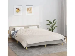 vidaXL Gewichtsdecke Hellcreme 200x200 cm 9 kg Stoff