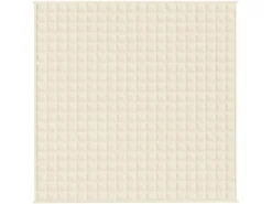vidaXL Gewichtsdecke Hellcreme 200x200 cm 13 kg Stoff