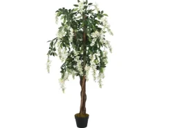 vidaXL Glyzinienbaum Künstlich 840 Blätter 120 cm Grün und Weiß* Kunstpflanzen