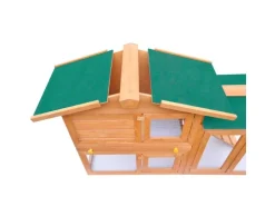 vidaXL Großer Kaninchenstall Kleintierhaus Hasenstall Holz* Kleintierbedarf