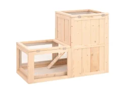 vidaXL Hamsterkäfig 81x40x60 cm Massivholz Tanne