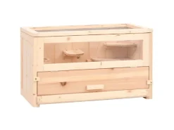 vidaXL Hamsterkäfig 60x30x35 cm Massivholz Tanne* Kleintierbedarf