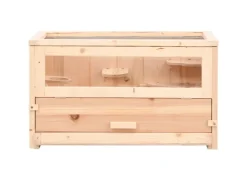 vidaXL Hamsterkäfig 60x30x35 cm Massivholz Tanne* Kleintierbedarf