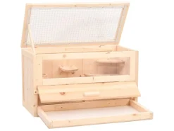 vidaXL Hamsterkäfig 60x30x35 cm Massivholz Tanne* Kleintierbedarf