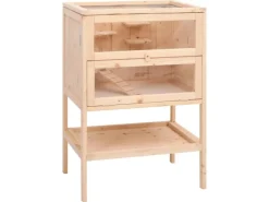 vidaXL Hamsterkäfig 55x40x80 cm Massivholz Tanne* Kleintierbedarf