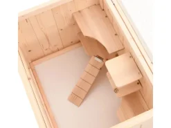 vidaXL Hamsterkäfig 55x40x80 cm Massivholz Tanne* Kleintierbedarf