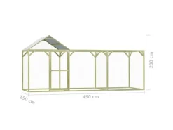 vidaXL Hühnerkäfig 4,5x1,5x2 m Imprägniertes Kiefernholz* Kleintierbedarf