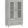 vidaXL Highboard Grau Sonoma 69,5x31x115 cm Holzwerkstoff 828282* Vitrinen