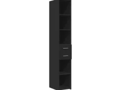 vidaXL Highboard Schwarz 30x42,5x185 cm Holzwerkstoff 846237