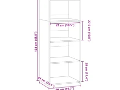 vidaXL Highboard 50x41x124 cm Holzwerkstoff 846398