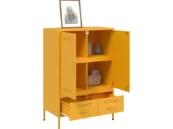 vidaXL Highboard Senf 68x39x101,5 cm Stahl 843111* Kommode
