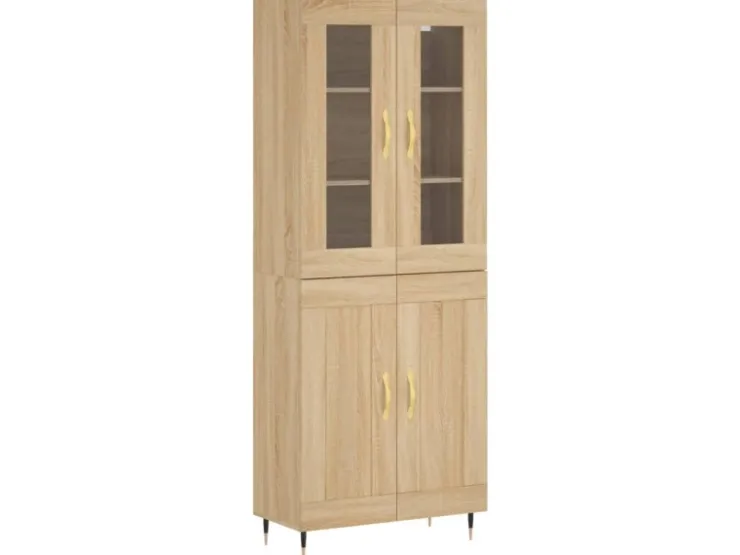 vidaXL Highboard Sonoma-Eiche 69,5x34x180 cm Holzwerkstoff 3198324* Vitrinen