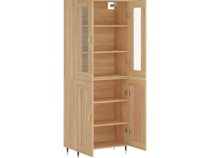 vidaXL Highboard Sonoma-Eiche 69,5x34x180 cm Holzwerkstoff 3198324* Vitrinen