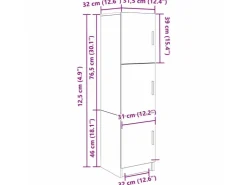 vidaXL Highboard 31,5 x 32 x 124 cm Holzwerkstoff 869346* Sideboards|Kommode