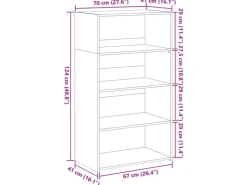 vidaXL Highboard 70x41x124 cm Holzwerkstoff 846404* Sideboards|Kommode