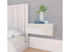 vidaXL Hängende Nachttische 2 Stk Hochglanz-Weiß 40x30x15 cm* Wandregale