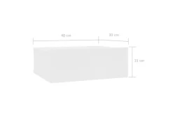 vidaXL Hängende Nachttische 2 Stk Weiß 40x30x15 cm Holzwerkstoff* Regal Weiß|Wandregale