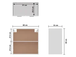 vidaXL Hängeschrank Weiß 60x31x60 cm Holzwerkstoff* Holzregale