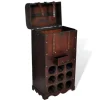 vidaXL Holz-Flaschenregal für 9 Flaschen mit Aufbewahrungstruhe