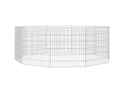 vidaXL Kaninchenkäfig 10 Paneele 54x60 cm Verzinktes Eisen vidaXL Freilaufgehege 10-teilig 54x60 cm Verzinktes Eisen* Kleintierbedarf