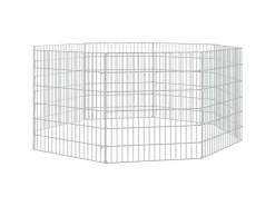 vidaXL Kaninchenkäfig 8 Paneele 54x60 cm Verzinktes Eisen