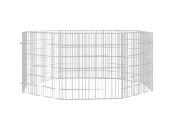 vidaXL Kaninchenkäfig 8 Paneele 54x60 cm Verzinktes Eisen