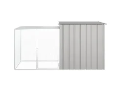 vidaXL Kaninchenkäfig Grau 200x91x100 cm Verzinkter Stahl
