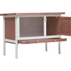 vidaXL Kaninchenstall 1 Ebene Braun Holz* Kleintierbedarf
