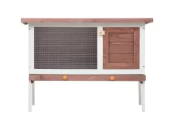 vidaXL Kaninchenstall 1 Ebene Braun Holz* Kleintierbedarf