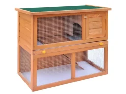 vidaXL Kaninchenstall Kleintierhaus Hasenstall 1 Tür Holz* Kleintierbedarf