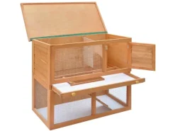 vidaXL Kaninchenstall Kleintierhaus Hasenstall 1 Tür Holz* Kleintierbedarf