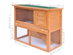 vidaXL Kaninchenstall Kleintierhaus Hasenstall 1 Tür Holz* Kleintierbedarf