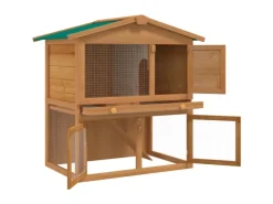 vidaXL Kaninchenstall Kleintierhaus Hasenstall 3 Türen Holz* Kleintierbedarf