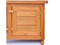 vidaXL Kaninchenstall Kleintierhaus Hasenstall 1 Ebene Holz* Kleintierbedarf