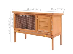 vidaXL Kaninchenstall Kleintierhaus Hasenstall 1 Ebene Holz* Kleintierbedarf