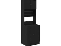 vidaXL Küchenschrank mit Regal Schwarz Eichen-Optik 60 x 50 x 180 cm 3365557