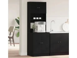 vidaXL Küchenschrank mit Regal Schwarz Eichen-Optik 60 x 50 x 180 cm 3365557