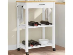 vidaXL Küchenwagen MONZA 60x40x90 cm Massivholz Kiefer Modell 8* Regale Massivholz