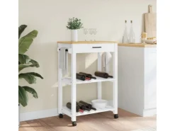 vidaXL Küchenwagen MONZA 60x40x90 cm Massivholz Kiefer Modell 8* Regale Massivholz