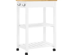 vidaXL Küchenwagen MONZA 60x40x90 cm Massivholz Kiefer Modell 8* Regale Massivholz