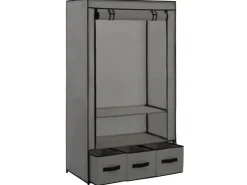 vidaXL Kleiderschrank Grau 87 x 49 x 159 cm Stoff* Schränke