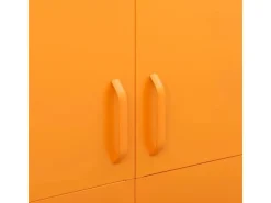 vidaXL Kleiderschrank Senfgelb 90x50x180 cm Stahl