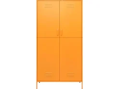 vidaXL Kleiderschrank Senfgelb 90x50x180 cm Stahl