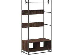 vidaXL Kleiderständer Braun Eichen-Optik 90x50x180 cm Holzwerkstoff 849298