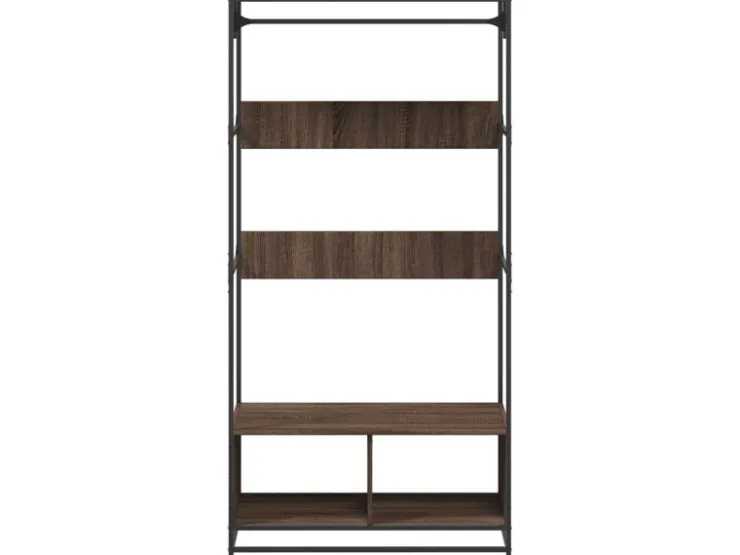 vidaXL Kleiderständer Braun Eichen-Optik 90x50x180 cm Holzwerkstoff 849298