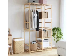 vidaXL Kleiderständer mit Ablagen 100x50x184,5 cm Bambus 4008920